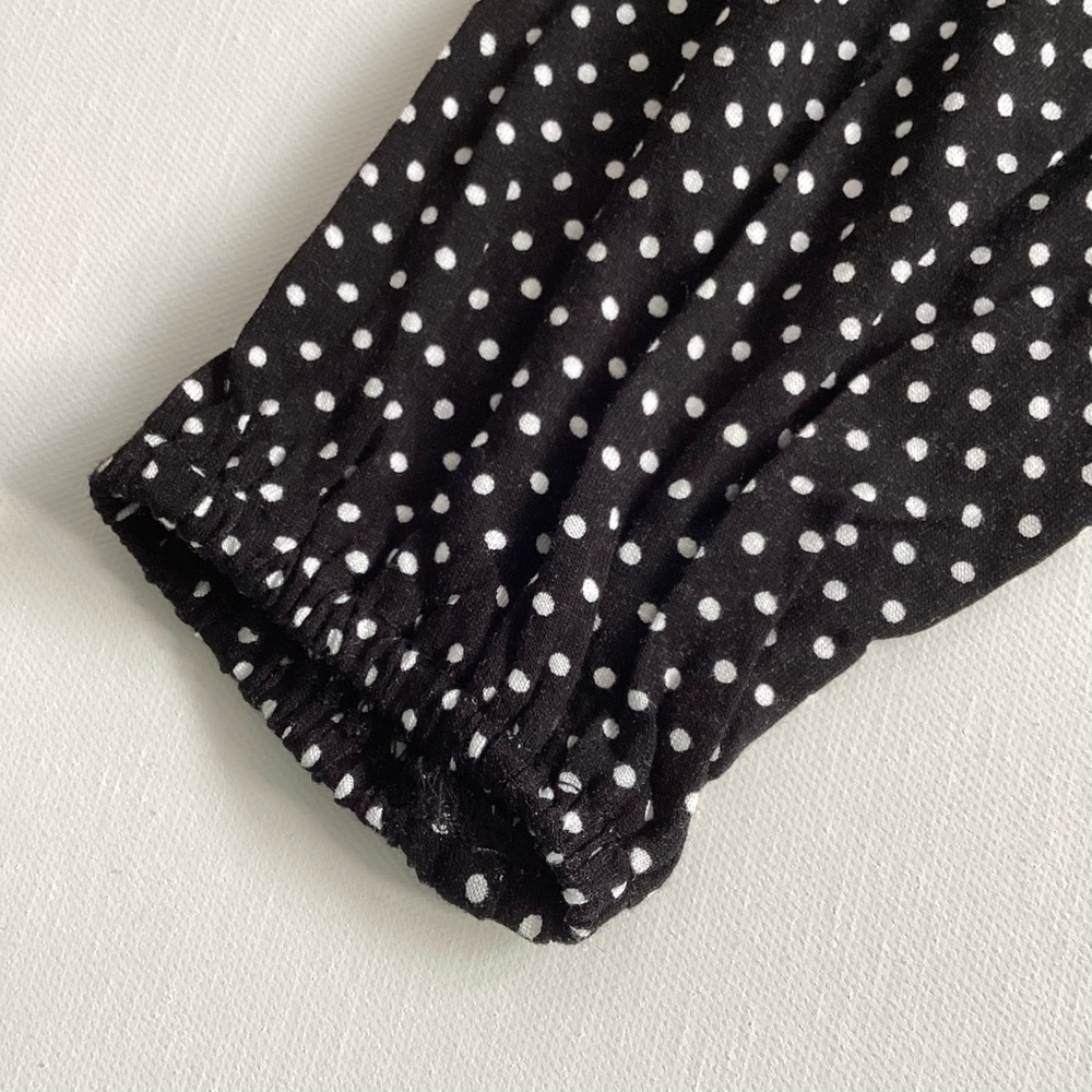 Michael Kors Black and White Polka Dot Top - Picture 3 of 10